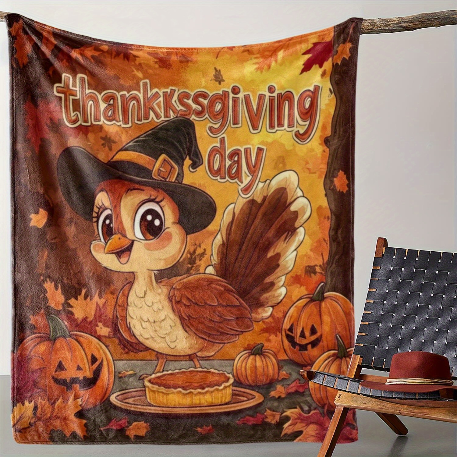 Home Textiles Turkey - Thanksgiving Turkey Throw Blanket - Heavyweight