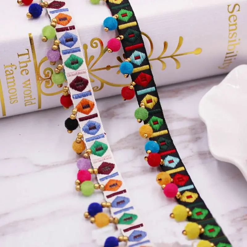 1yards/lot Pompom Fringe trim  - مراجعة Home Ec Textiles وسعره