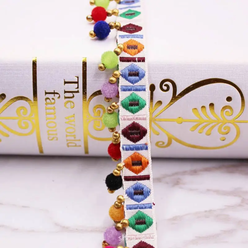1yards/lot Pompom Fringe trim  - مراجعة Home Ec Textiles وسعره