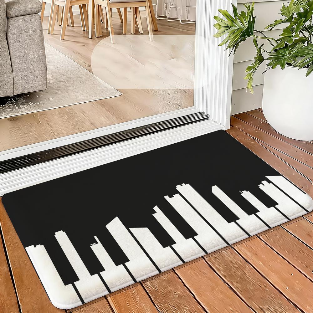Music Note Piano Pattern Floor - مراجعة Home Textiles Notes وسعره