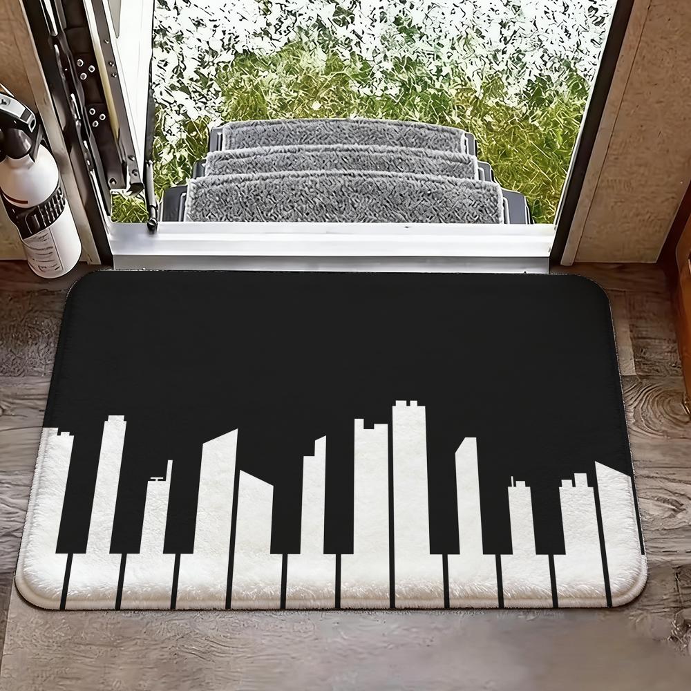 Music Note Piano Pattern Floor - مراجعة Home Textiles Notes وسعره