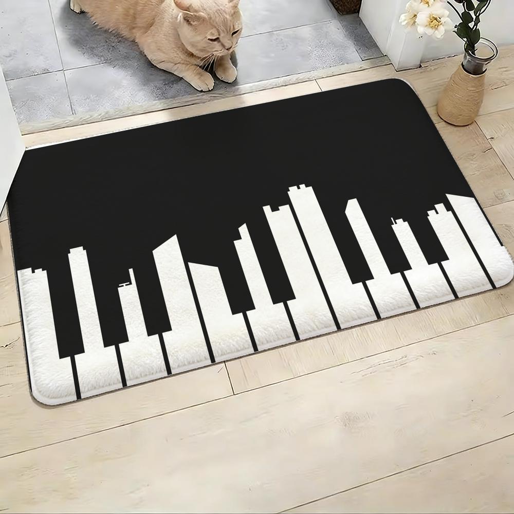 Music Note Piano Pattern Floor - مراجعة Home Textiles Notes وسعره
