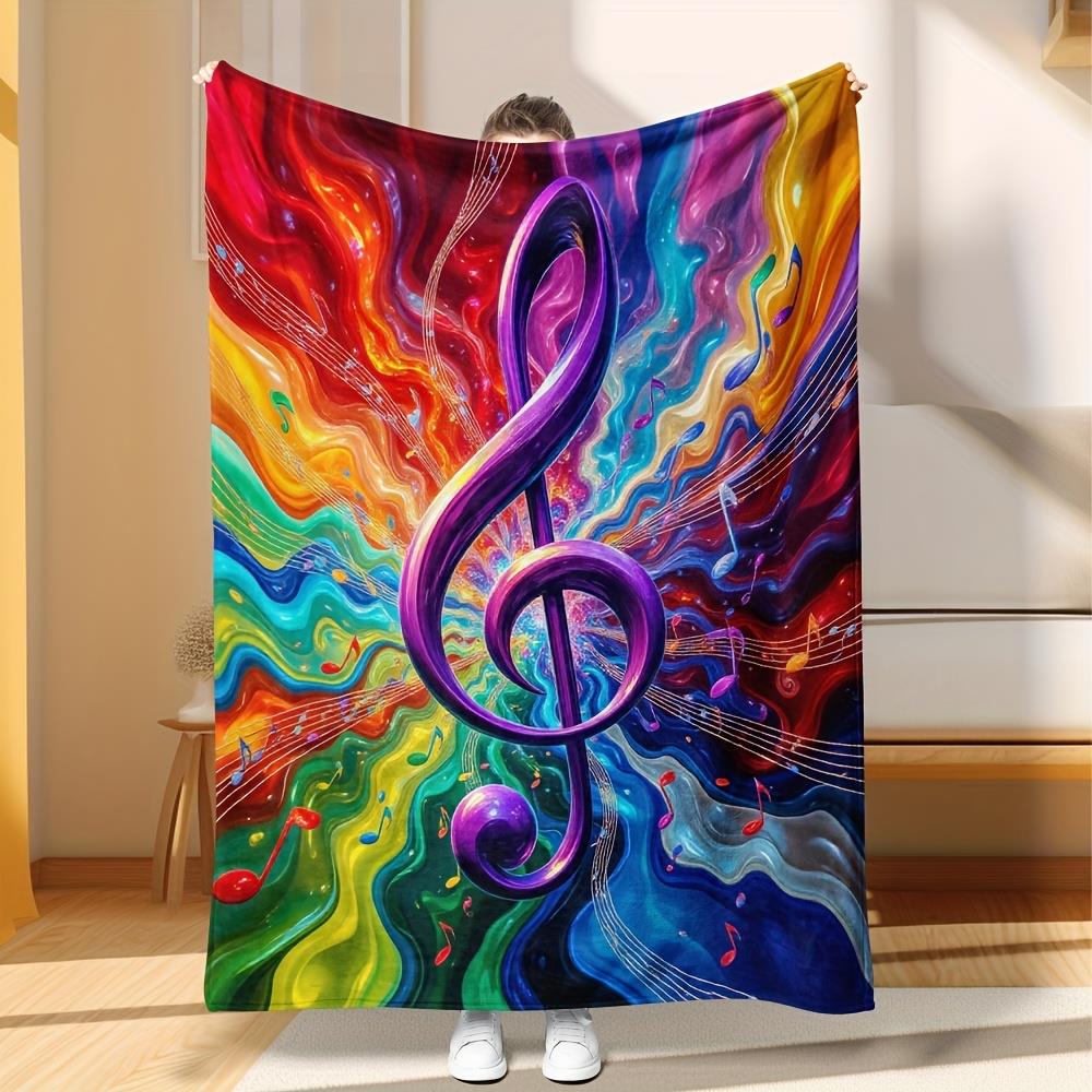 Painted musical note pattern F - مراجعة Home Textiles Notes وسعره