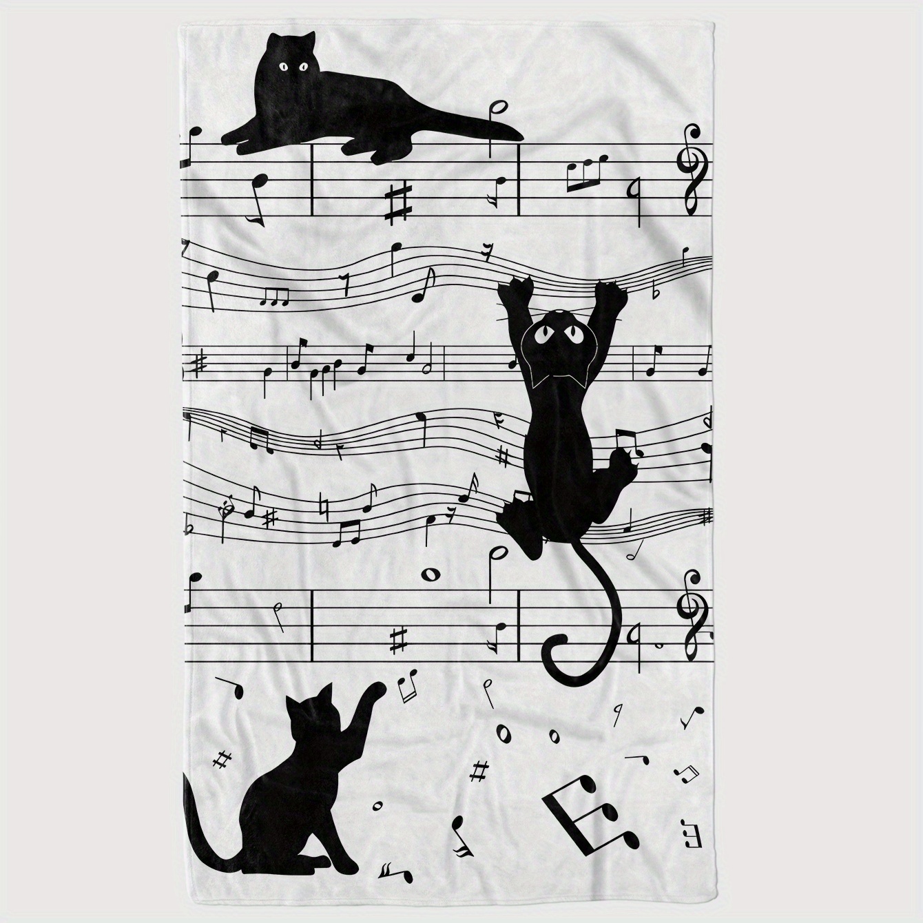 Black and white cat silhouette - مراجعة Home Textiles Notes وسعره