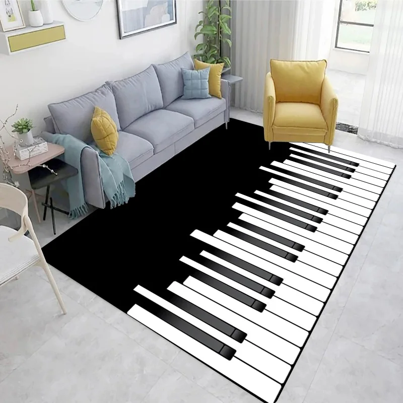 Piano Black and White Keys She - مراجعة Home Textiles Notes وسعره