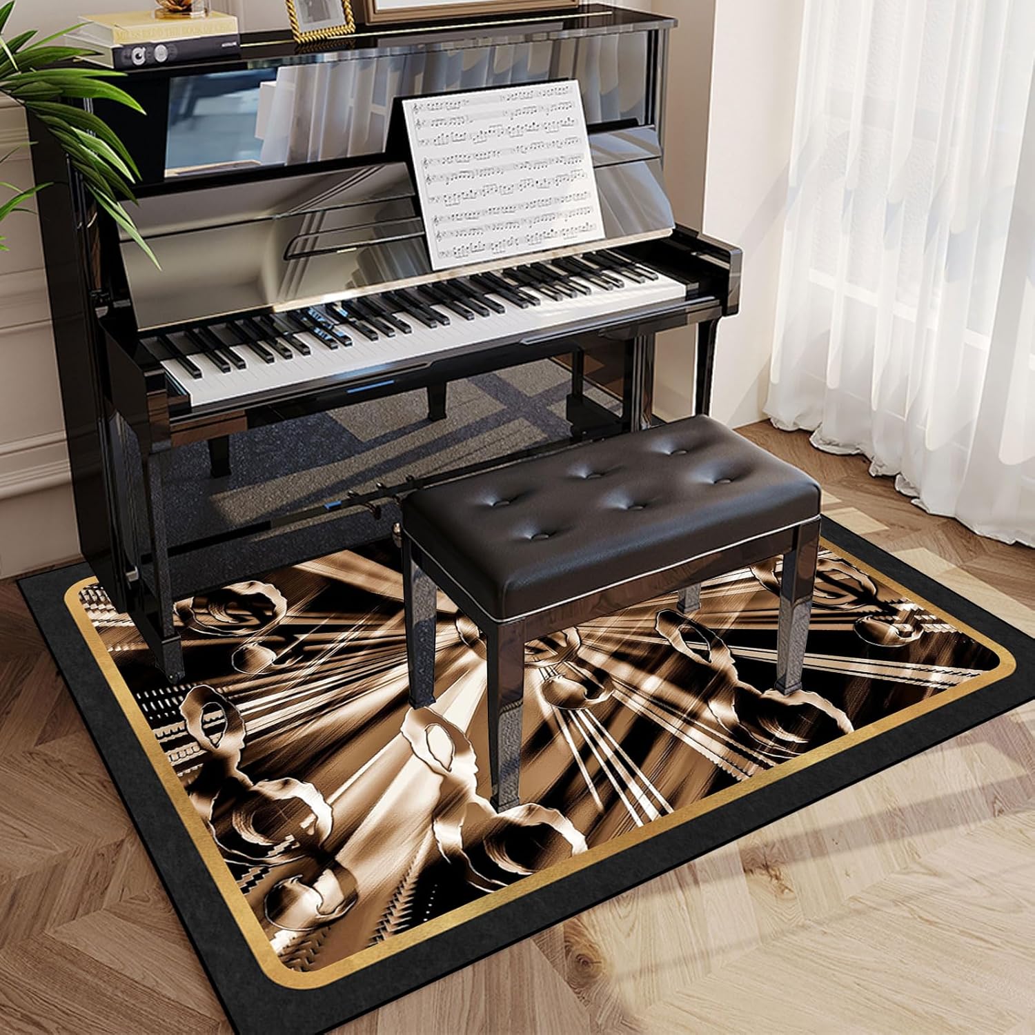 Music Note G Clef Pattern Carp - مراجعة Home Textiles Notes وسعره