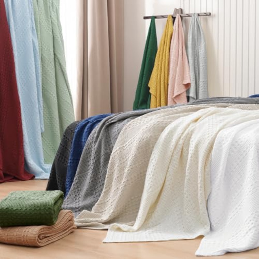 100 Cotton Waffle Weave Blanke - مراجعة Weighted Blanket 15Lb وسعره