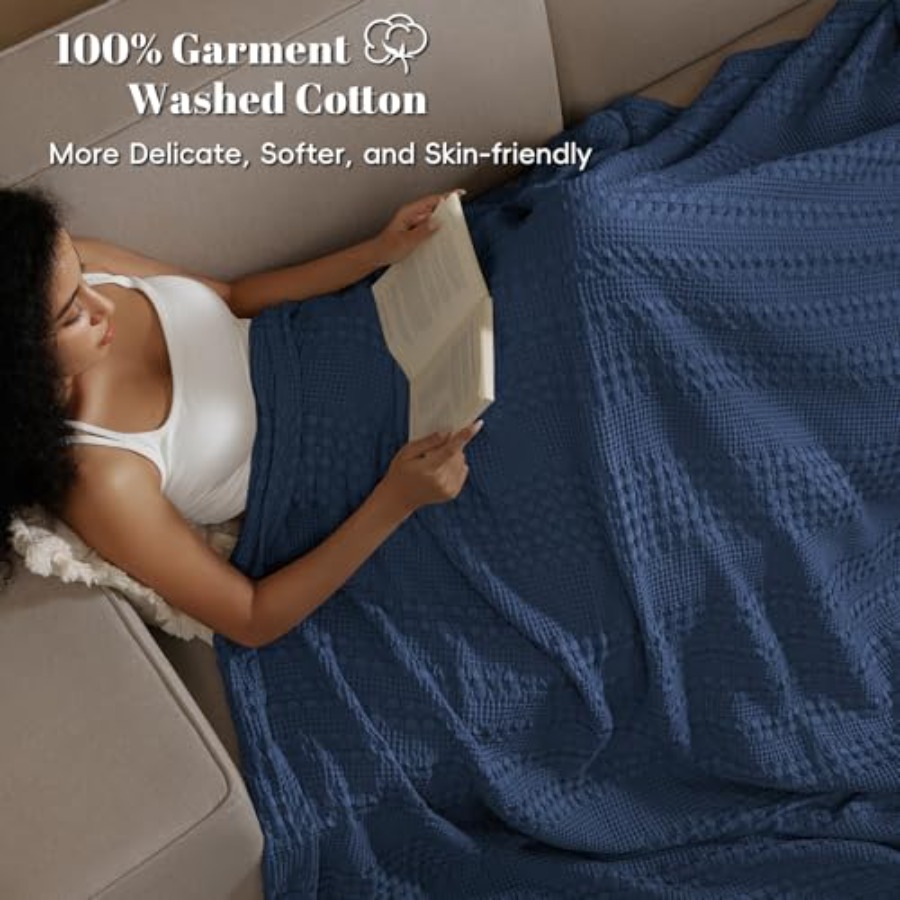 100 Cotton Waffle Weave Blanke - مراجعة Weighted Blanket 15Lb وسعره