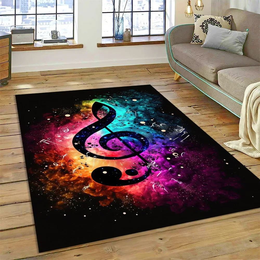 Colorful Musical Note Music Sc - مراجعة Home Textiles Notes وسعره