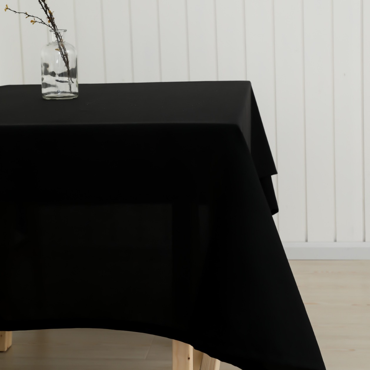 Solid Black Rectangle Tableclo - مراجعة Home Textiles Exhibition وسعره