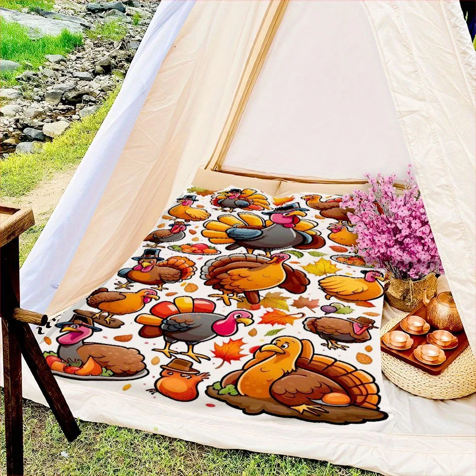 Turkey Thanksgiving Blanket Au - مراجعة Home Textiles Turkey وسعره