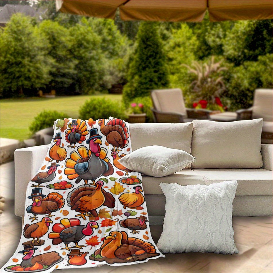 Turkey Thanksgiving Blanket Au - مراجعة Home Textiles Turkey وسعره