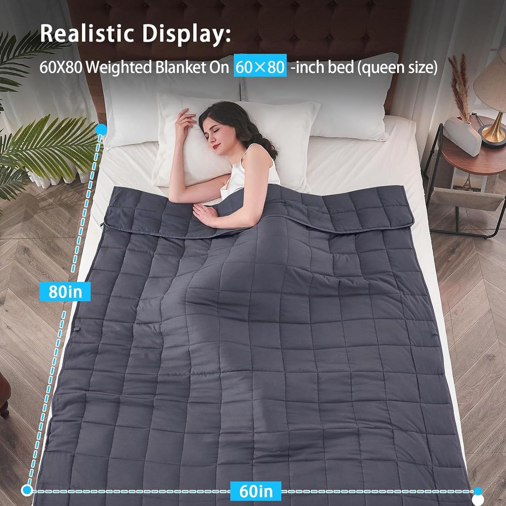 Weighted Blanket or Adults (20 - مراجعة Weighted Blanket 15Lb وسعره