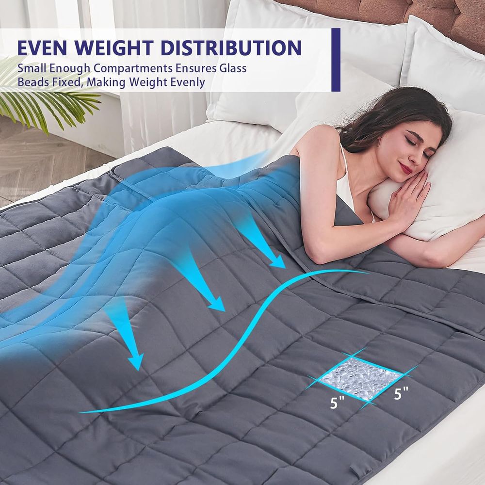 Weighted Blanket or Adults (20 - مراجعة Weighted Blanket 15Lb وسعره