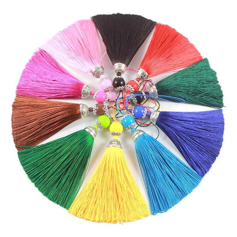 2/5Pcs 8CM Silk Tassel with Ac - مراجعة Home Ec Textiles وسعره
