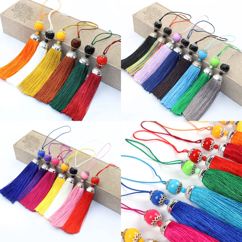 2/5Pcs 8CM Silk Tassel with Ac - مراجعة Home Ec Textiles وسعره
