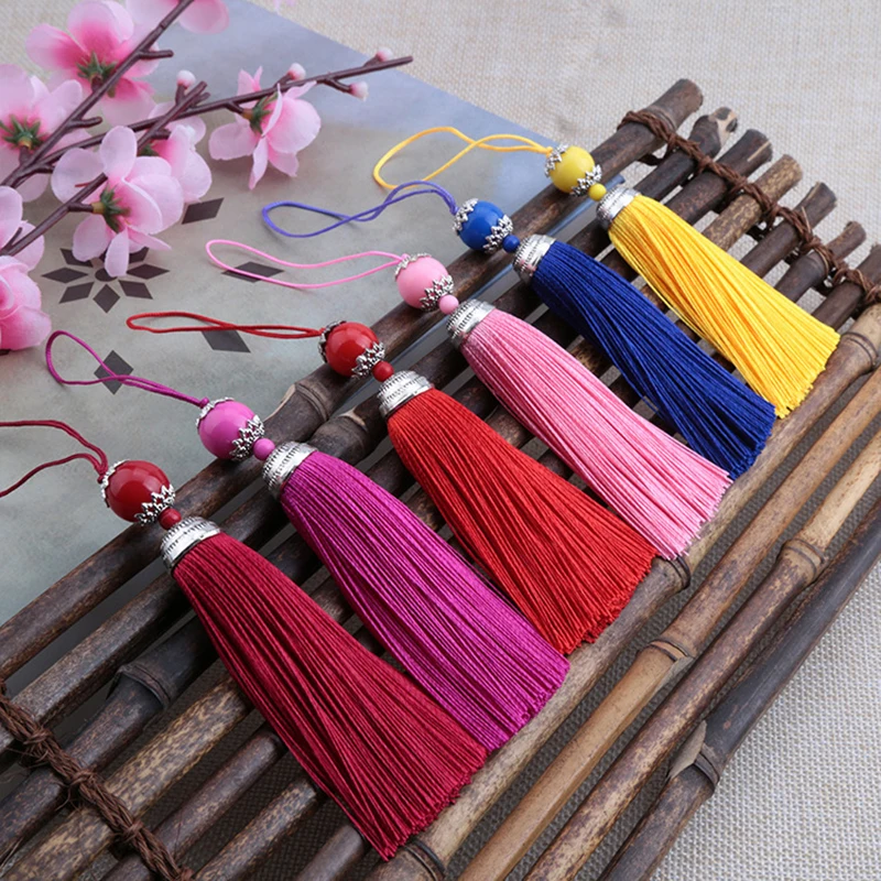 2/5Pcs 8CM Silk Tassel with Ac - مراجعة Home Ec Textiles وسعره