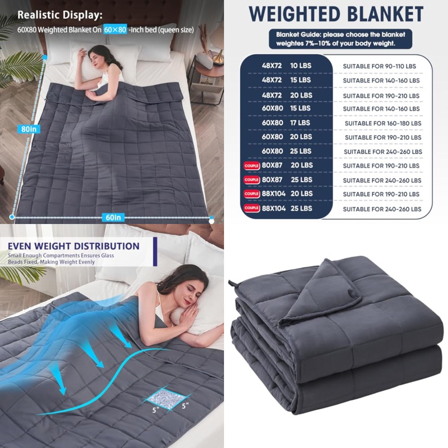 Weighted Blanket for Adults 20 - مراجعة Weighted Blanket 15Lb وسعره
