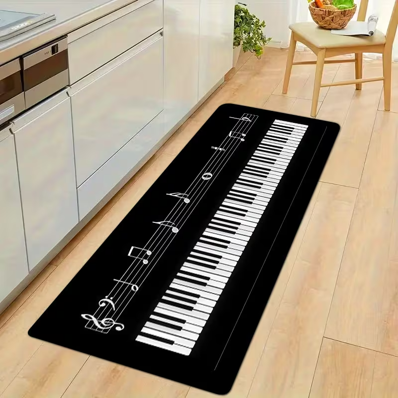 Black and White Piano Keys Kit - مراجعة Home Textiles Notes وسعره