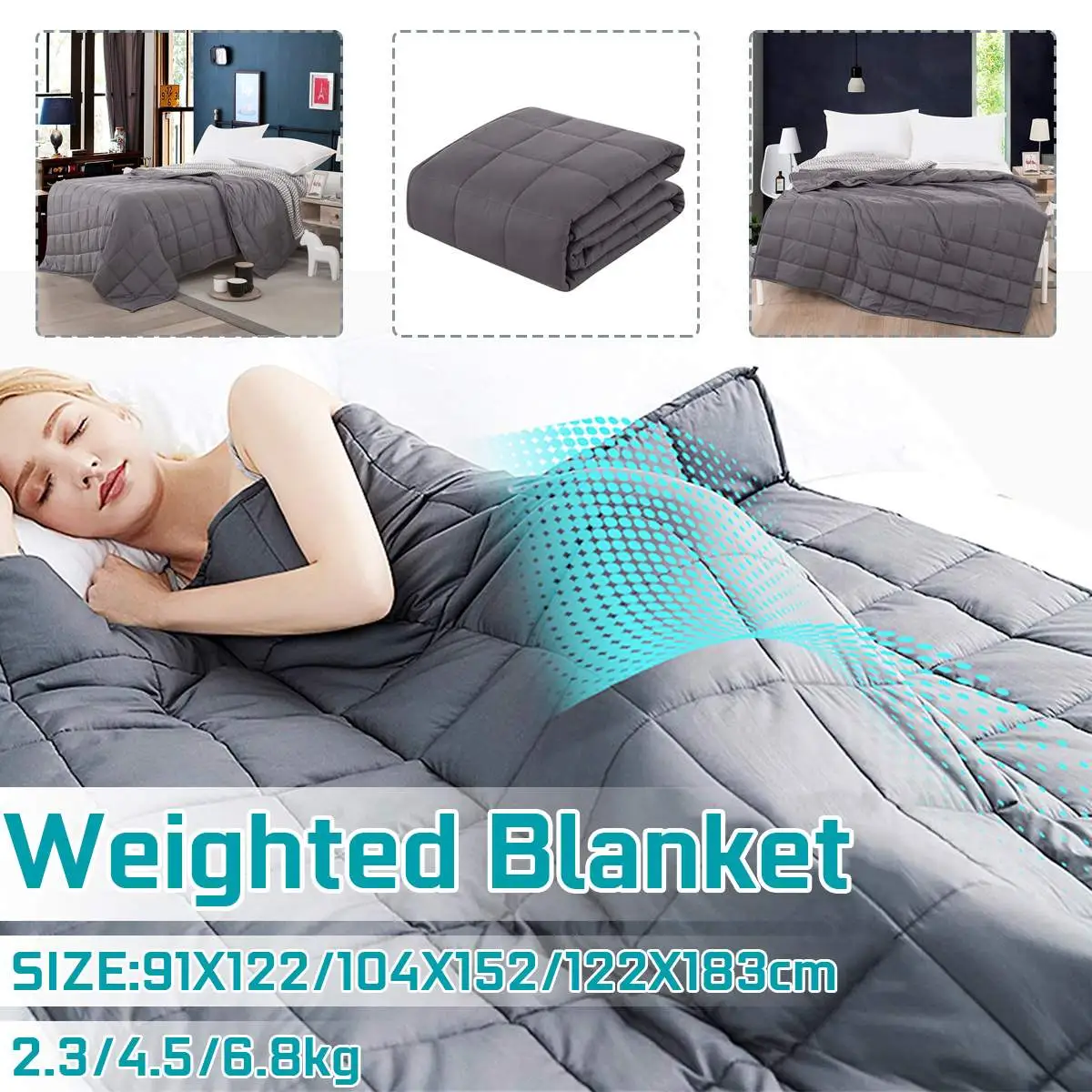 6 Size Weighted Blanket for Ad - مراجعة Weighted Blanket 15Lb وسعره