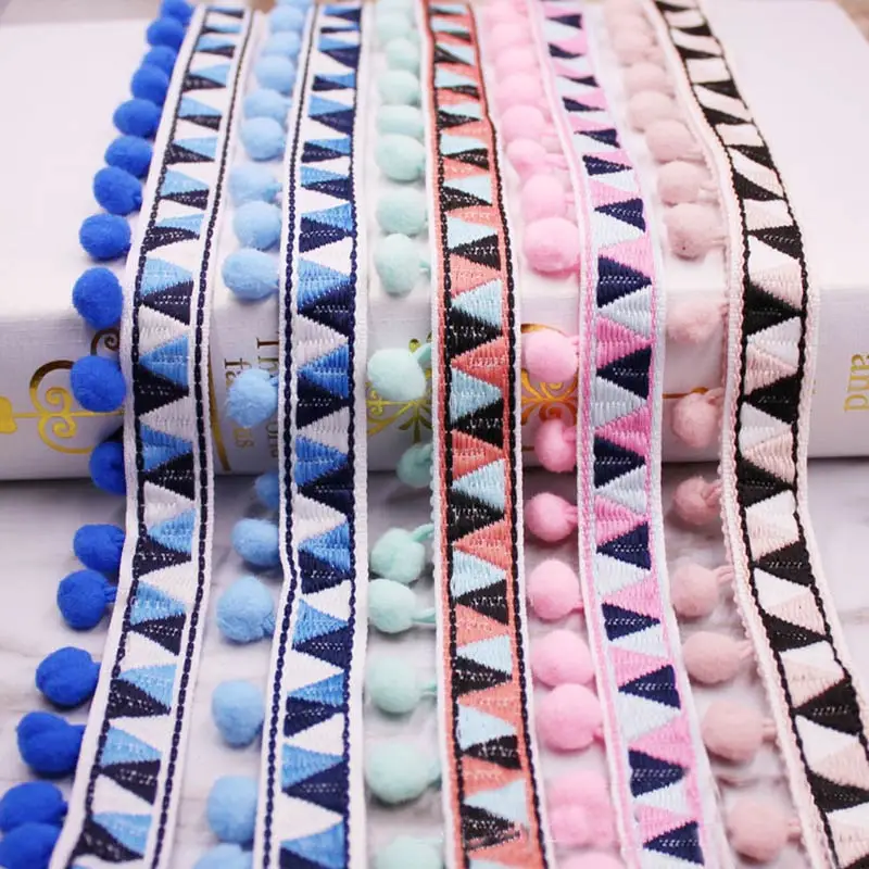 1-10Yards Pompoms Lace Trim Ba - مراجعة Home Ec Textiles وسعره