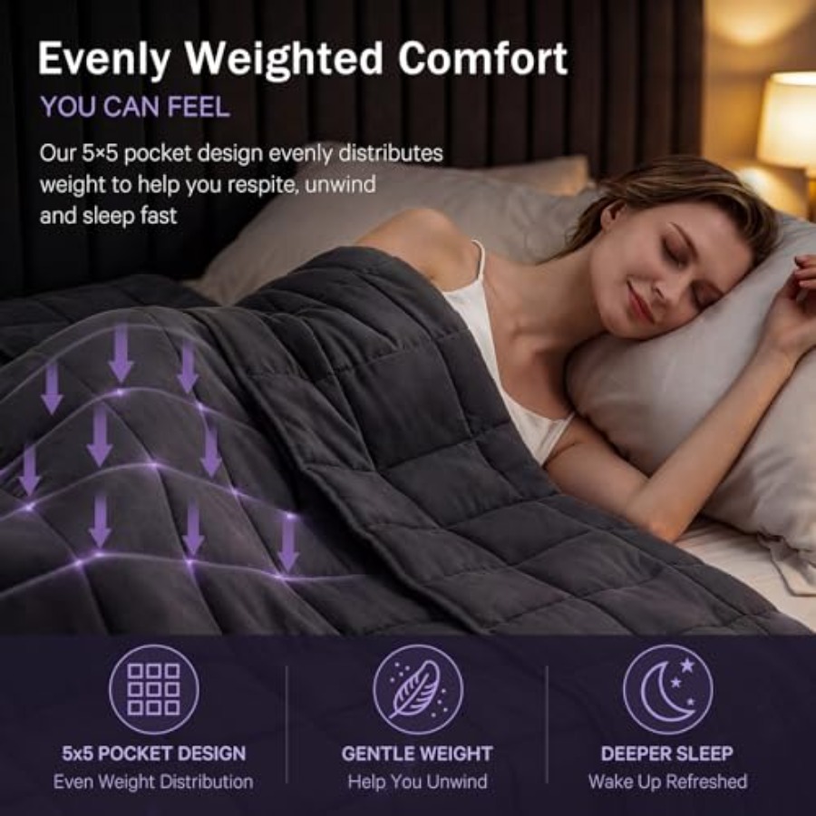 Weighted Blanket for Adults 20 - مراجعة Weighted Blanket 15Lb وسعره