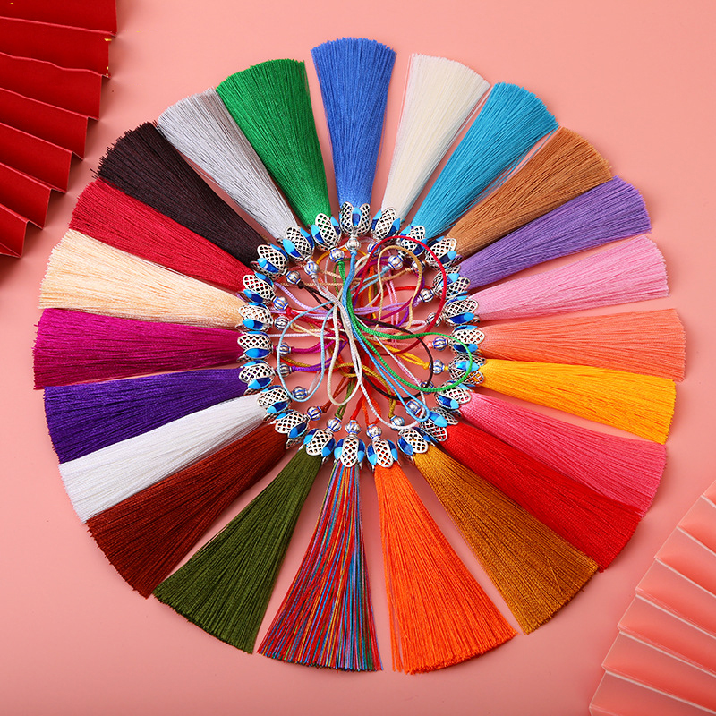 5/10Pcs 8cm Silk Tassel Fringe - مراجعة Home Ec Textiles وسعره