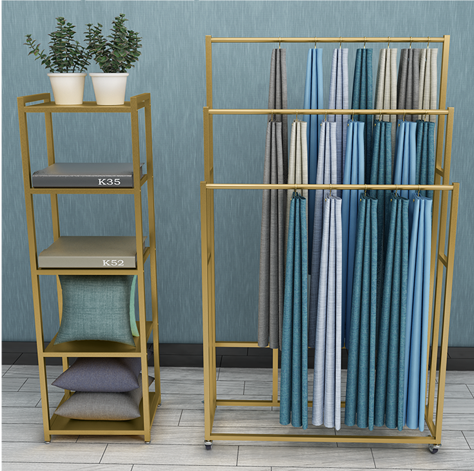 Mobile curtain display frame s - مراجعة Home Textiles Exhibition وسعره