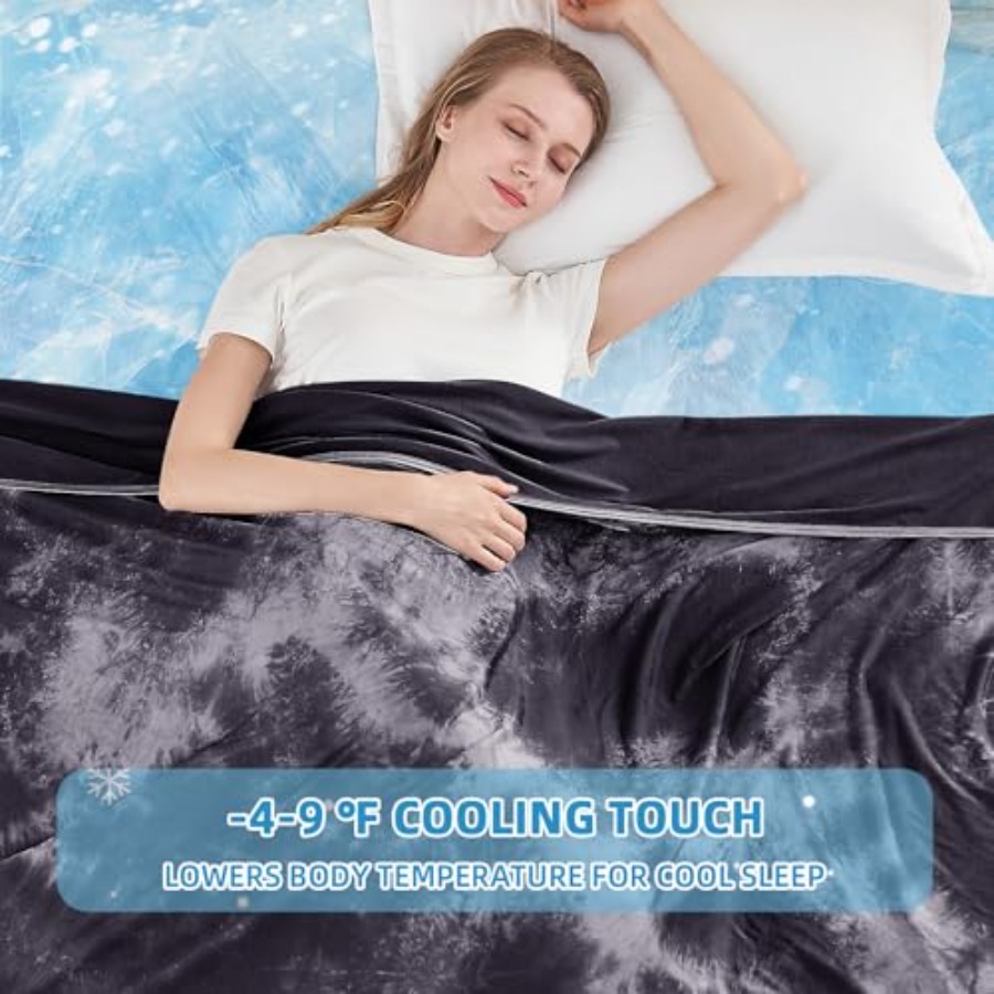 Cooling Blanket King Size 90x1 - مراجعة Weighted Blanket 15Lb وسعره
